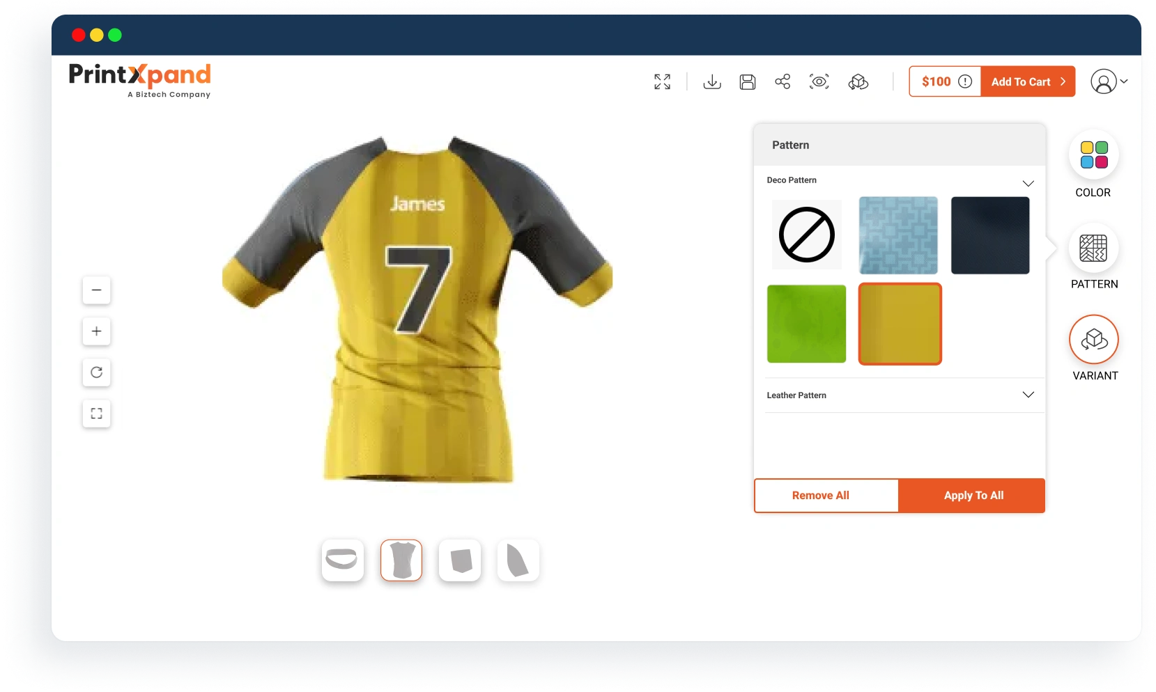Sports Apparel 3D Configurator Sports Apparel 3D Configurator
